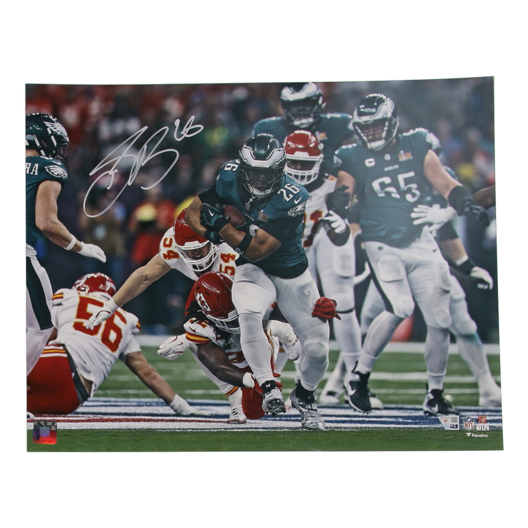 Saquon Barkley Signed Eagles 16x20 Photo (Fanatics) at PristineAuction.com Saquon Barkley Signed Eagles 16x20 Photo (Fanatics) at PristineAuction.com