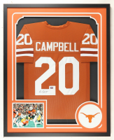 Earl Campbell Signed Custom Framed Jersey Display (Campbell) at PristineAuction.com