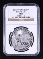 2012 Armenia 500 Dram Noah's Ark - 1 Ounce .999 Fine Silver (NGC MS69) at PristineAuction.com