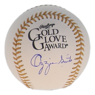 Ozzie Smith Signed Gold Glove Award Logo Baseball (Fanatics) at PristineAuction.com Ozzie Smith Signed Gold Glove Award Logo Baseball (Fanatics) at PristineAuction.com