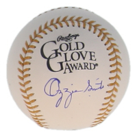 Ozzie Smith Signed Gold Glove Award Logo Baseball (Fanatics) at PristineAuction.com