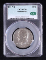 2017-S Kennedy Half Dollar Enhanced Unc (CAC MS70) at PristineAuction.com