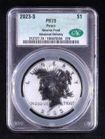 2023-S Peace Silver Dollar - Reverse Proof - Advanced Delivery (CAC PR70) at PristineAuction.com