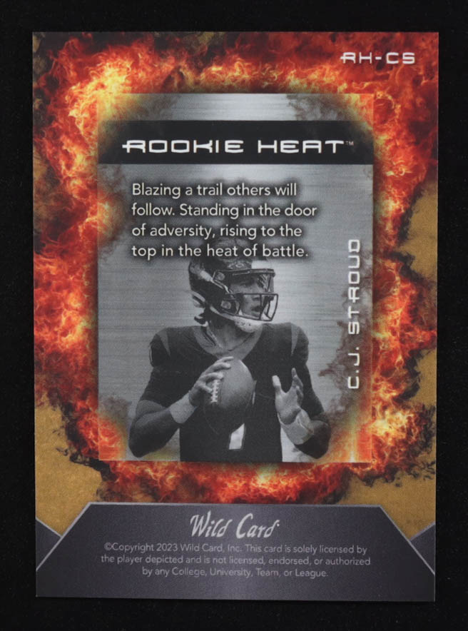 C.J. Stroud 2023 Wild Card Matte Rookie Heat #RH-CS RC #50/50 at PristineAuction.com C.J. Stroud 2023 Wild Card Matte Rookie Heat #RH-CS RC #50/50 at PristineAuction.com