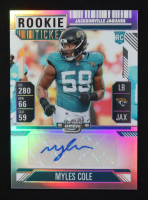 Myles Cole 2024 Contenders Optic Prizm Rookie Ticket Autographs #199 RC at PristineAuction.com