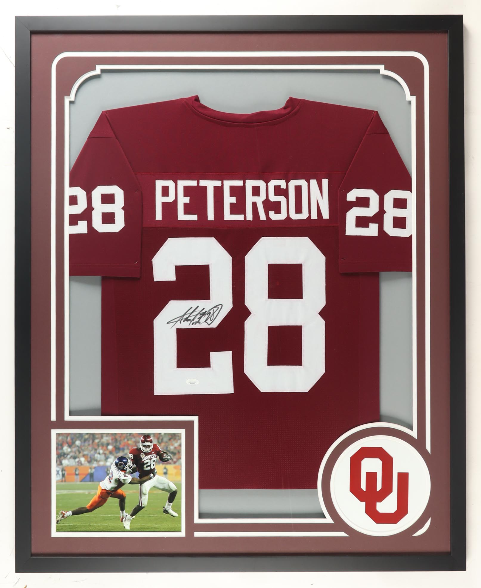 Adrian Peterson Signed Custom Framed Jersey Display (JSA) at PristineAuction.com Adrian Peterson Signed Custom Framed Jersey Display (JSA) at PristineAuction.com