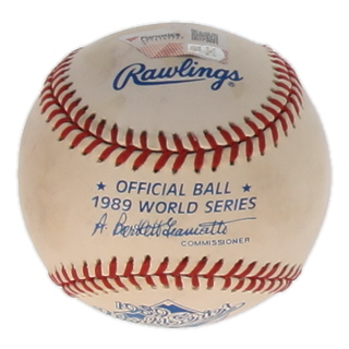 Johnny Bench Signed 1989 World Series Logo Baseball (Fanatics) at PristineAuction.com Johnny Bench Signed 1989 World Series Logo Baseball (Fanatics) at PristineAuction.com