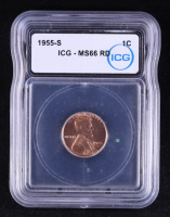 1955-S Lincoln Wheat Penny (NGC MS65 RD) at PristineAuction.com