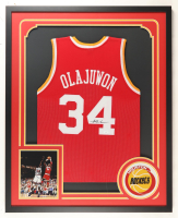 Hakeem Olajuwon Signed Custom Framed Jersey Display (JSA) at PristineAuction.com