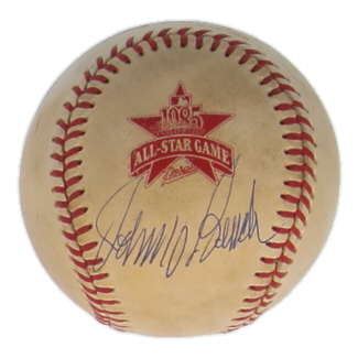 Johnny Bench Signed 1985 All-Star Game Logo Baseball (Fanatics) at PristineAuction.com Johnny Bench Signed 1985 All-Star Game Logo Baseball (Fanatics) at PristineAuction.com