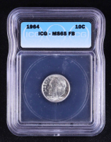 1964 Roosevelt Dime - Full Bands (ICG MS65 FB) at PristineAuction.com