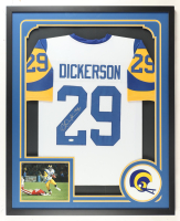 Eric Dickerson Signed Custom Framed Jersey Display (JSA) at PristineAuction.com