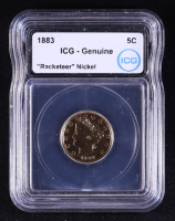 1883 "No Cents" V Racketeer Nickel (ICG Genuine) at PristineAuction.com