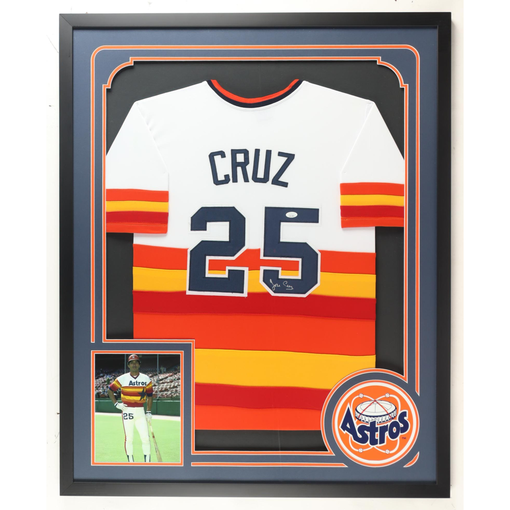 Jose Cruz Signed Custom Framed Jersey Display (JSA) at PristineAuction.com