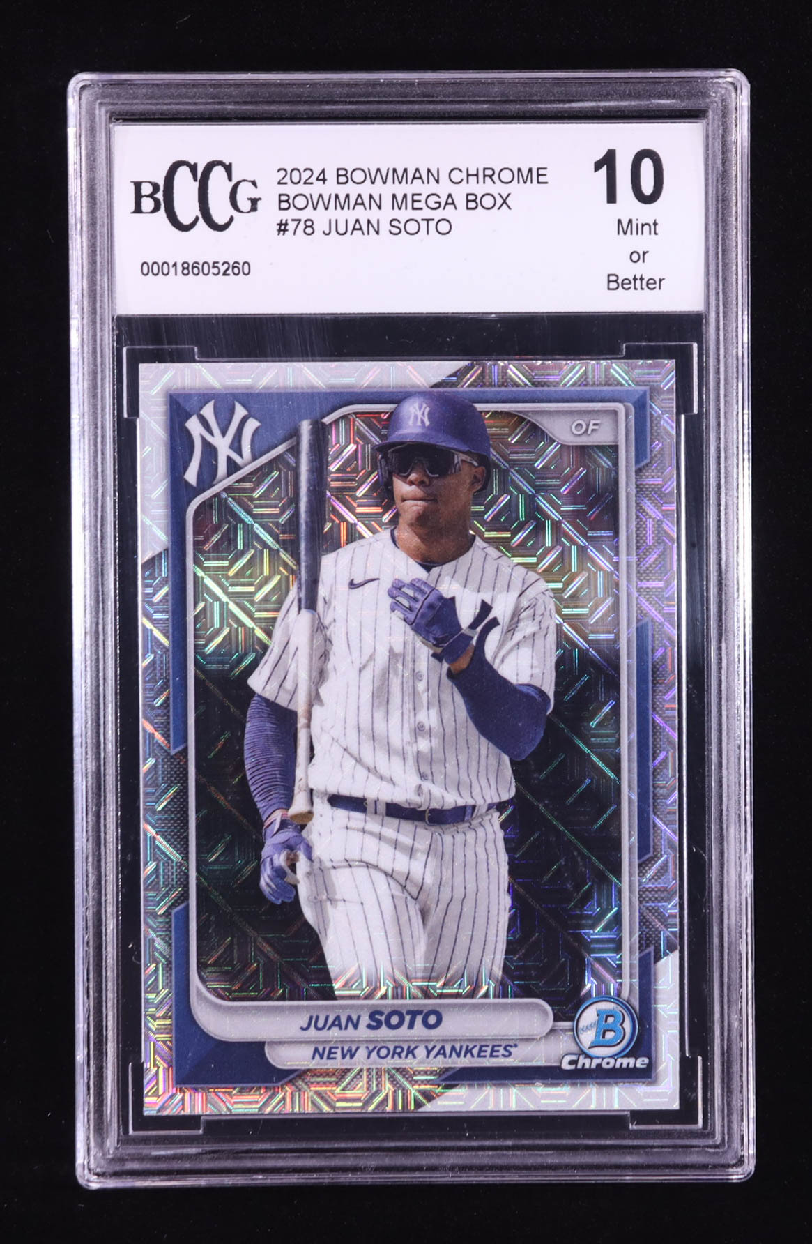 Juan Soto 2024 Bowman Chrome Bowman Mega Box #78 (BCCG 10) at PristineAuction.com Juan Soto 2024 Bowman Chrome Bowman Mega Box #78 (BCCG 10) at PristineAuction.com