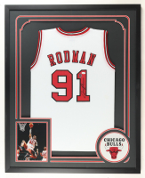 Dennis Rodman Signed Custom Framed Jersey Display (JSA & Rodman) at PristineAuction.com