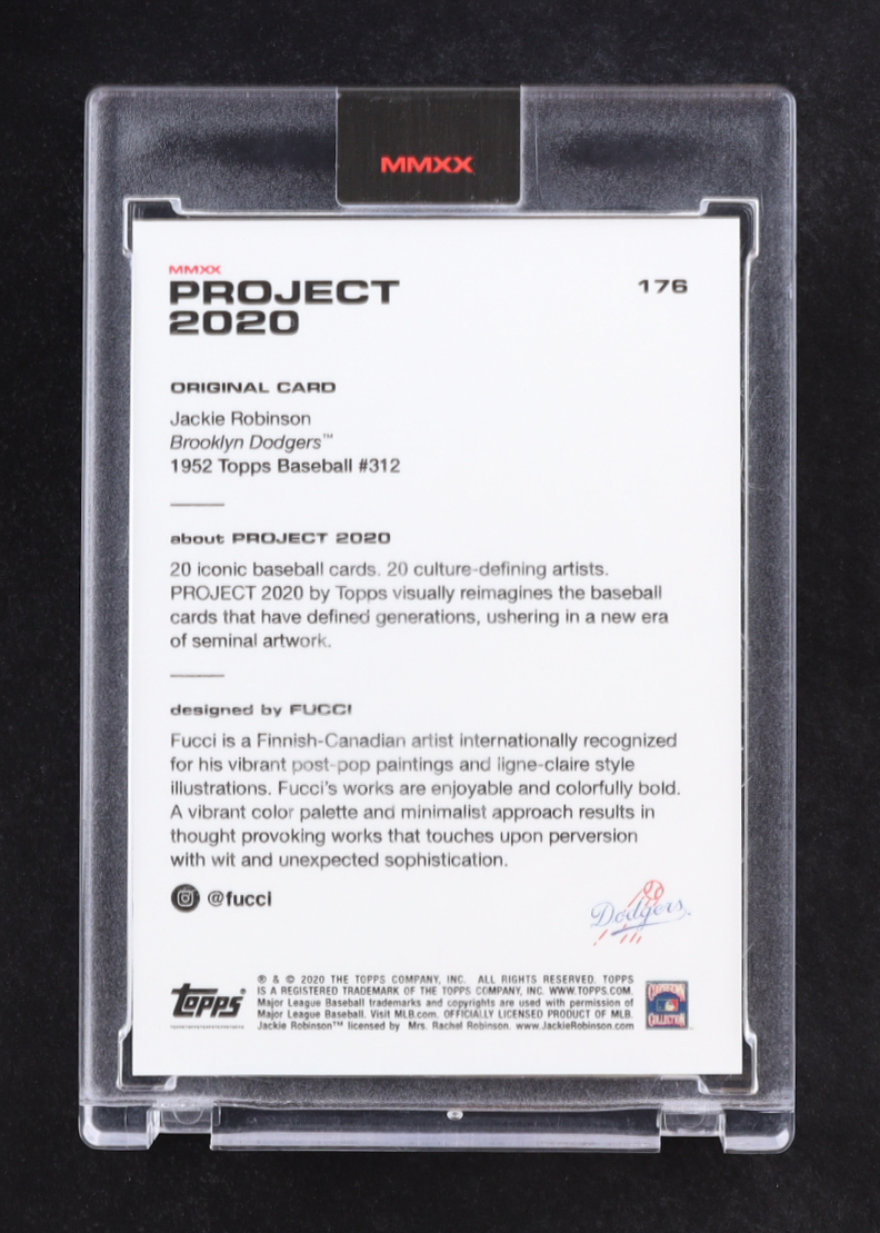 Jackie Robinson 2020 Topps Project 2020 #176 / Fucci at PristineAuction.com Jackie Robinson 2020 Topps Project 2020 #176 / Fucci at PristineAuction.com