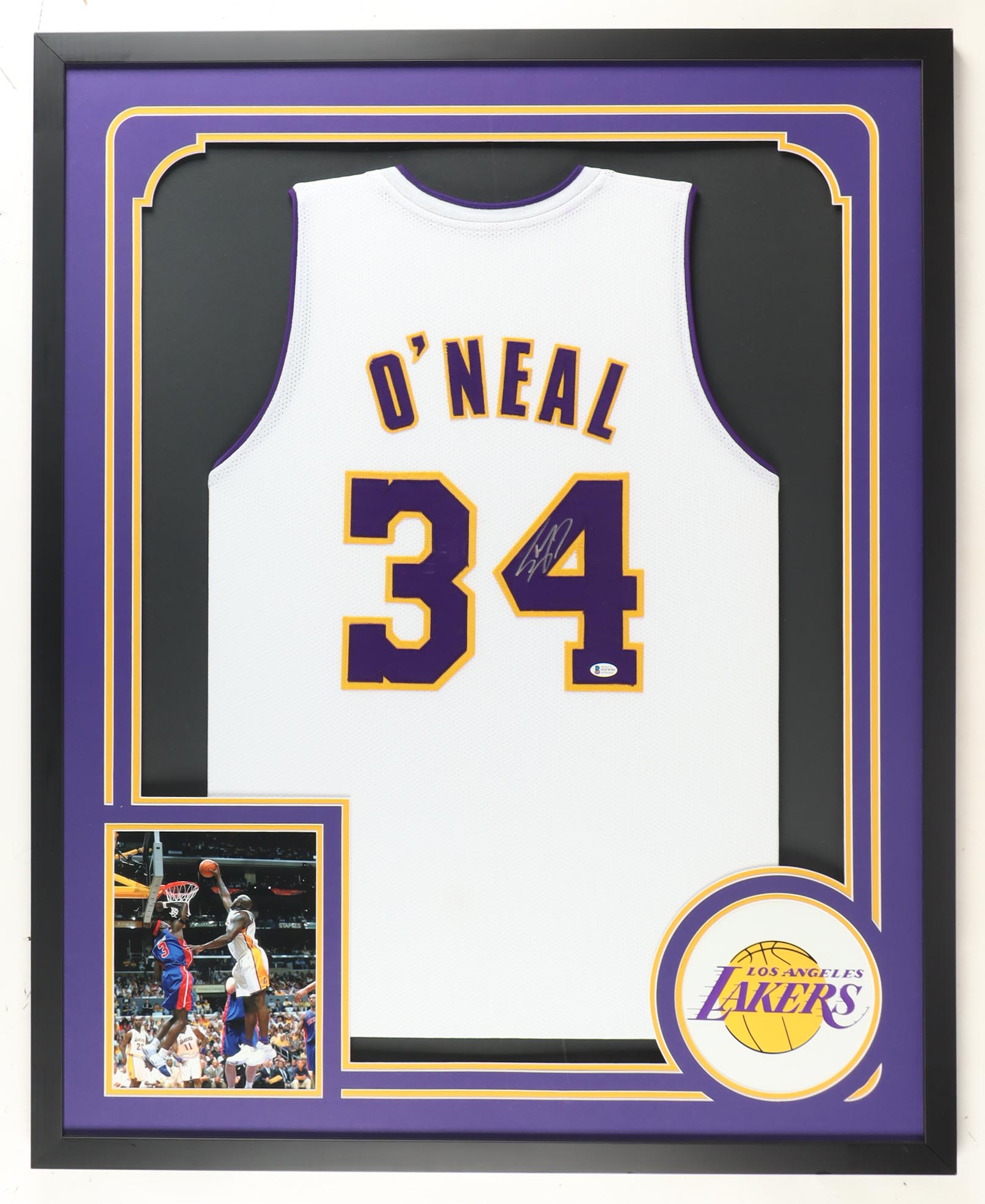 Shaquille O'Neal Signed Custom Framed Jersey Display (Beckett) at PristineAuction.com Shaquille O'Neal Signed Custom Framed Jersey Display (Beckett) at PristineAuction.com