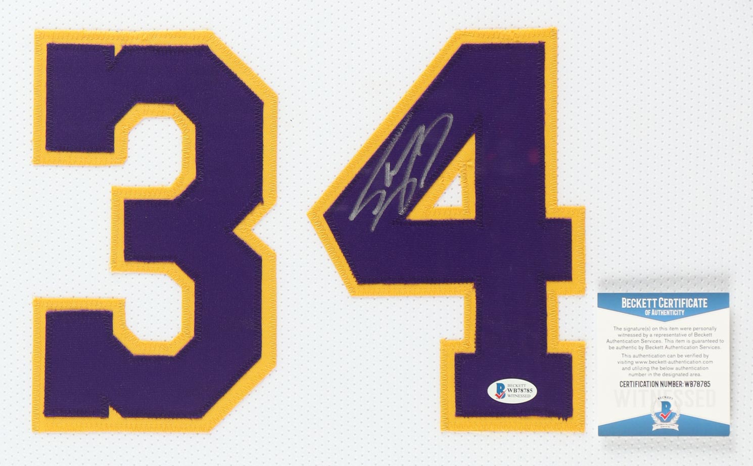 Shaquille O'Neal Signed Custom Framed Jersey Display (Beckett) at PristineAuction.com Shaquille O'Neal Signed Custom Framed Jersey Display (Beckett) at PristineAuction.com