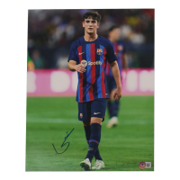 Gavi Signed "FC Barcelona" 11x14 Photo (Beckett) at PristineAuction.com