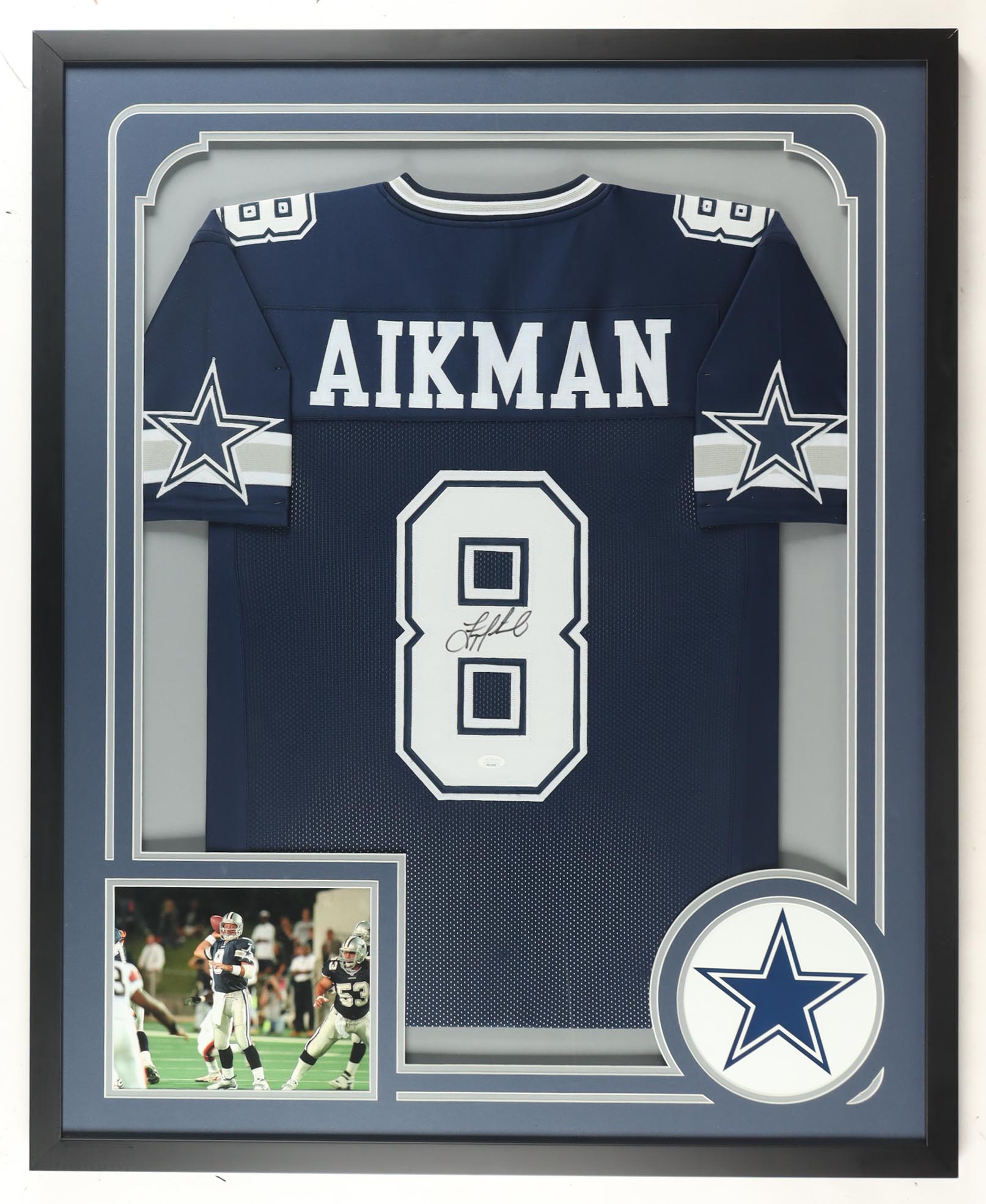 Troy Aikman Signed Custom Framed Jersey Display (JSA) at PristineAuction.com Troy Aikman Signed Custom Framed Jersey Display (JSA) at PristineAuction.com