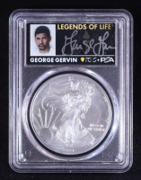 2021 American Silver Eagle, Last Day of Production Legends of Life - George Gervin Autograph (PCGS MS70) at PristineAuction.com
