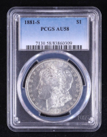 1881-S Morgan Silver Dollar (PCGS AU58) at PristineAuction.com