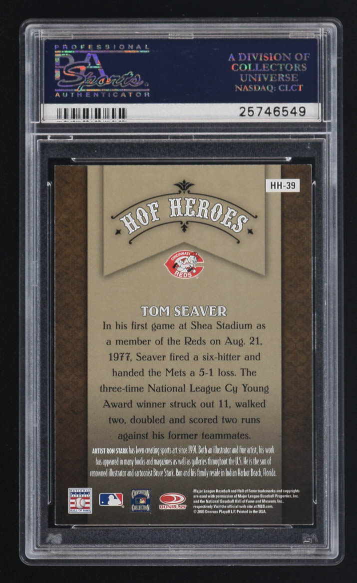 Tom Seaver 2005 Donruss Diamond Kings Hall Of Fame Heroes #HH-39 (PSA 8) at PristineAuction.com Tom Seaver 2005 Donruss Diamond Kings Hall Of Fame Heroes #HH-39 (PSA 8) at PristineAuction.com