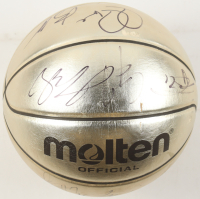2000s NBA Stars 1996 Atlanta Olympics Basketball Signed by (17) with Tim Duncan, Paul Pierce, Shaquille O'Neal, Dirk Nowitzki (JSA) at PristineAuction.com