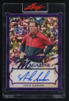 Nick Saban 2024 Leaf Ultimate Sports Magazine Purple Prismatic Autographs #USMNS1 #3/7 at PristineAuction.com
