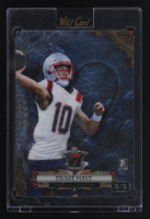 Drake Maye 2024 Leaf Wild Card 7 Card Studs Hearts Prismatic Waves #P7CWHDM #3/5 RC at PristineAuction.com