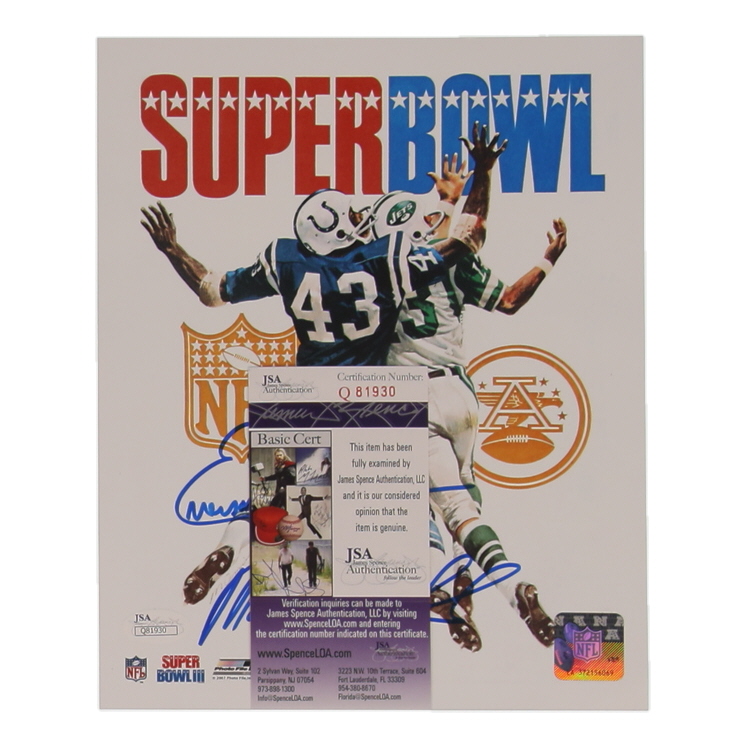 Matt Snell & Emerson Boozer Signed Jets 8x10 Photo (JSA) at PristineAuction.com Matt Snell & Emerson Boozer Signed Jets 8x10 Photo (JSA) at PristineAuction.com