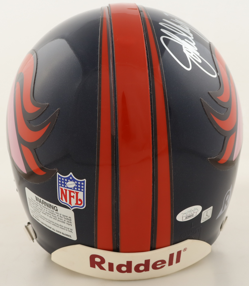 John Elway & Terrell Davis Signed Broncos Full-Size Authentic On-Field Helmet (JSA) at PristineAuction.com John Elway & Terrell Davis Signed Broncos Full-Size Authentic On-Field Helmet (JSA) at PristineAuction.com