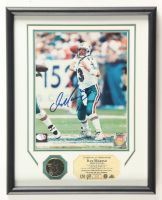 Dan Marino Signed LE Dolphins Custom Framed Photo Display With 24kt Gold Overlay & Silver Highlights Medallion (Marino) at PristineAuction.com