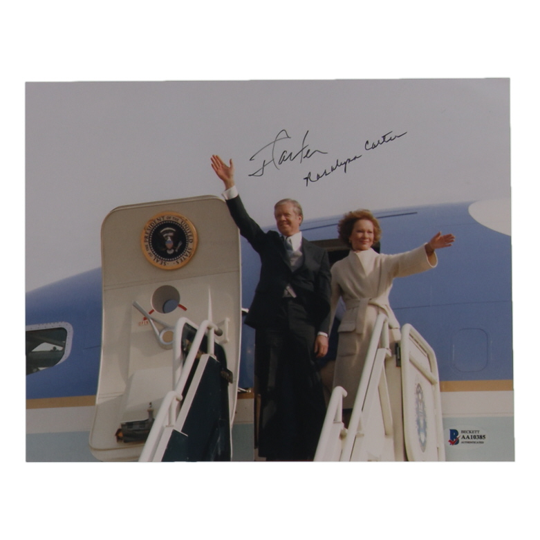 Jimmy Carter & Rosalynn Carter Signed 8x10 Photo (Beckett) at PristineAuction.com Jimmy Carter & Rosalynn Carter Signed 8x10 Photo (Beckett) at PristineAuction.com