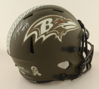 Odafe Jayson Oweh Signed Ravens Full-Size Salute to Service Alternate Speed Helmet (JSA) at PristineAuction.com