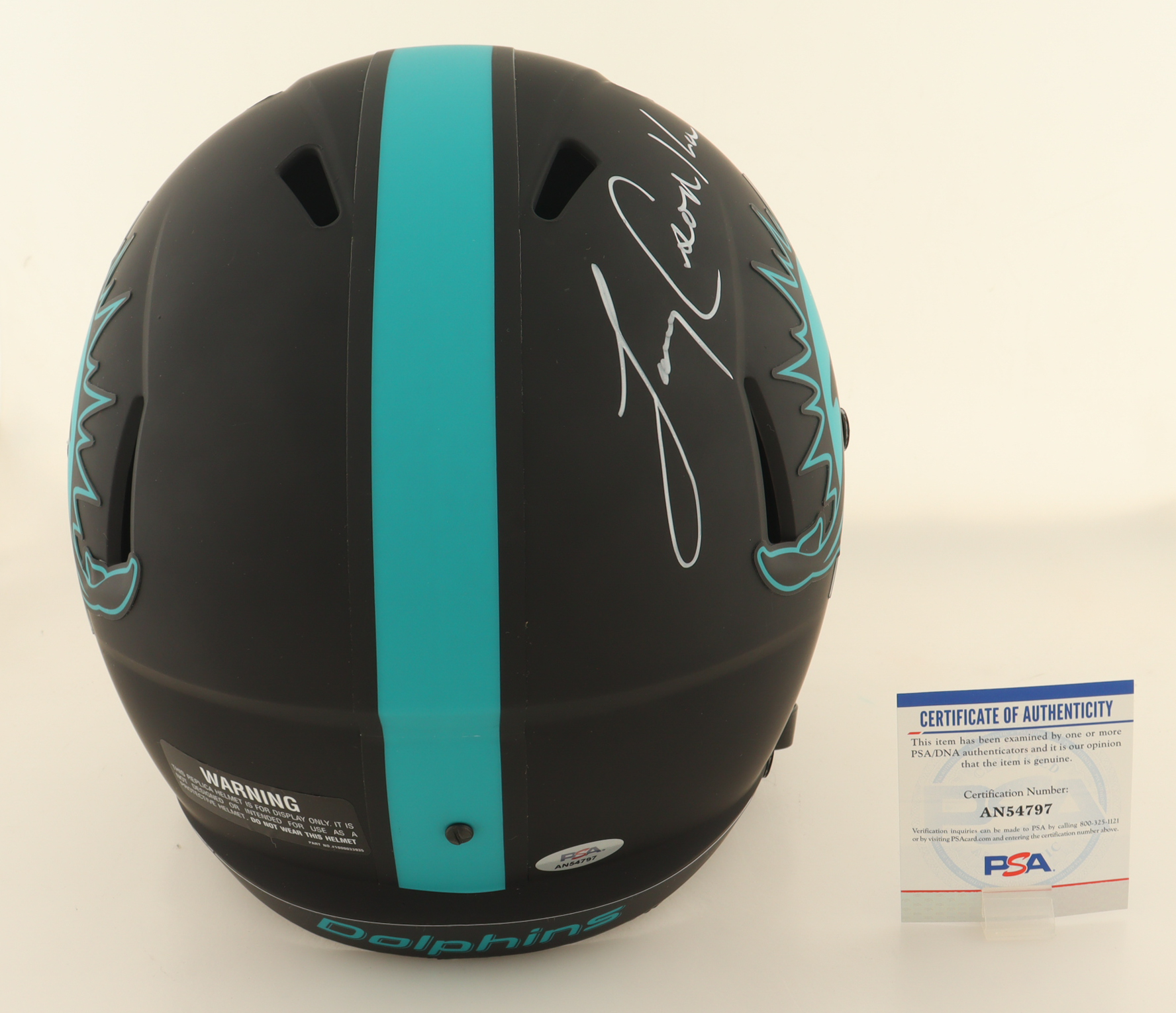Larry Csonka Signed Dolphins Full-Size Eclipse Alternate Speed Helmet (PSA) at PristineAuction.com Larry Csonka Signed Dolphins Full-Size Eclipse Alternate Speed Helmet (PSA) at PristineAuction.com