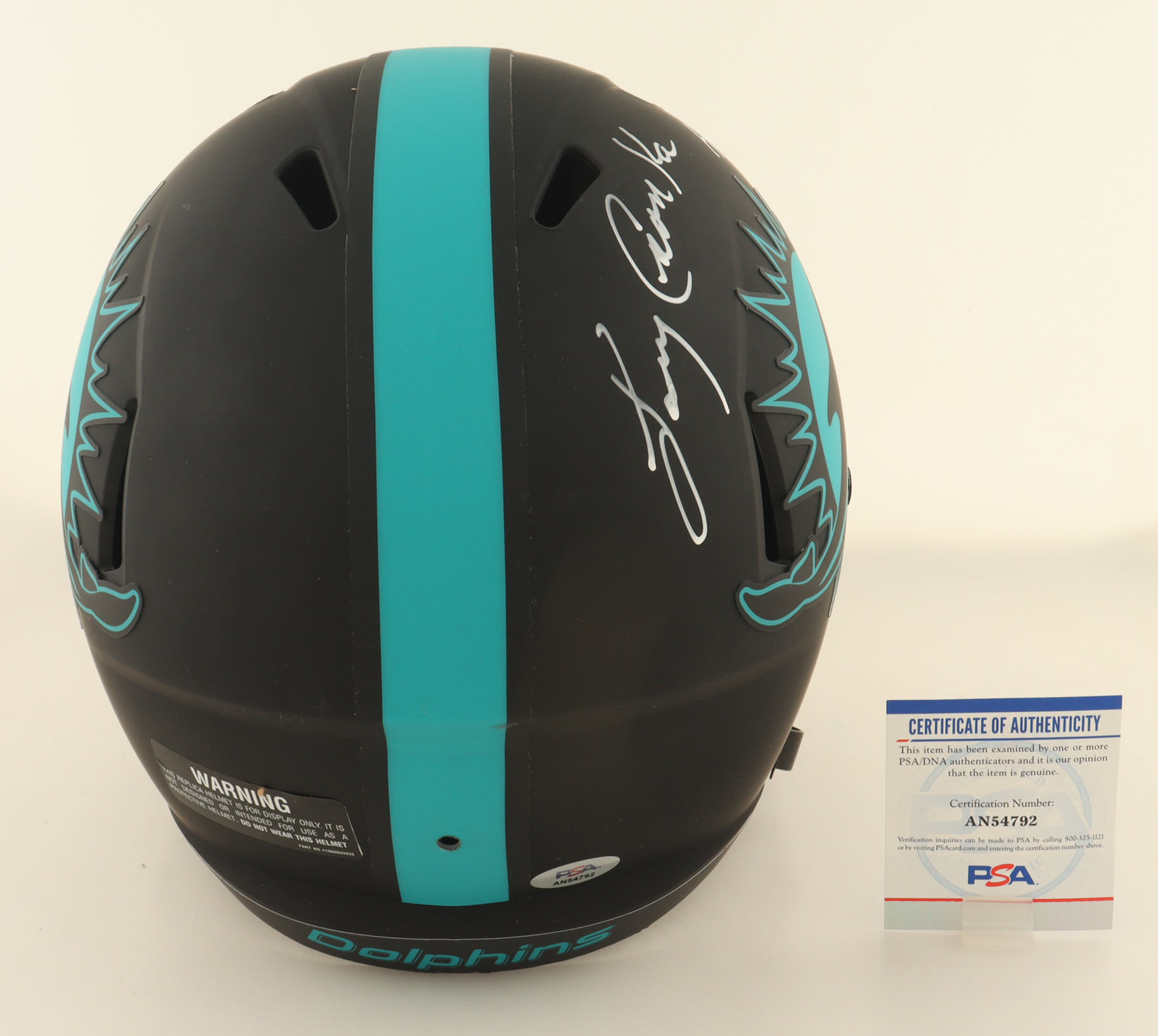 Larry Csonka Signed Dolphins Full-Size Eclipse Alternate Speed Helmet Inscribed 'H.O.F '87" (PSA) at PristineAuction.com Larry Csonka Signed Dolphins Full-Size Eclipse Alternate Speed Helmet Inscribed 'H.O.F '87" (PSA) at PristineAuction.com