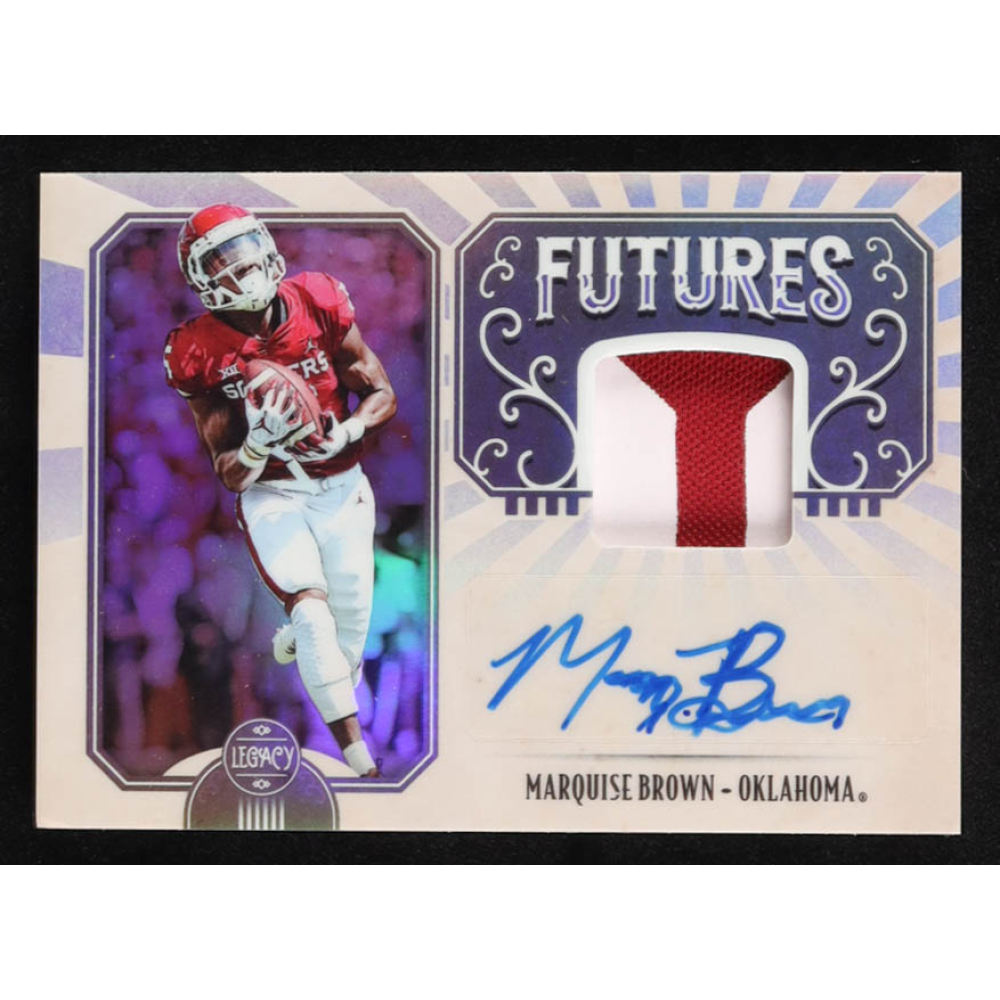 Marquise Brown 2019 Panini Legacy Futures Patch Autographs #7 RC at PristineAuction.com