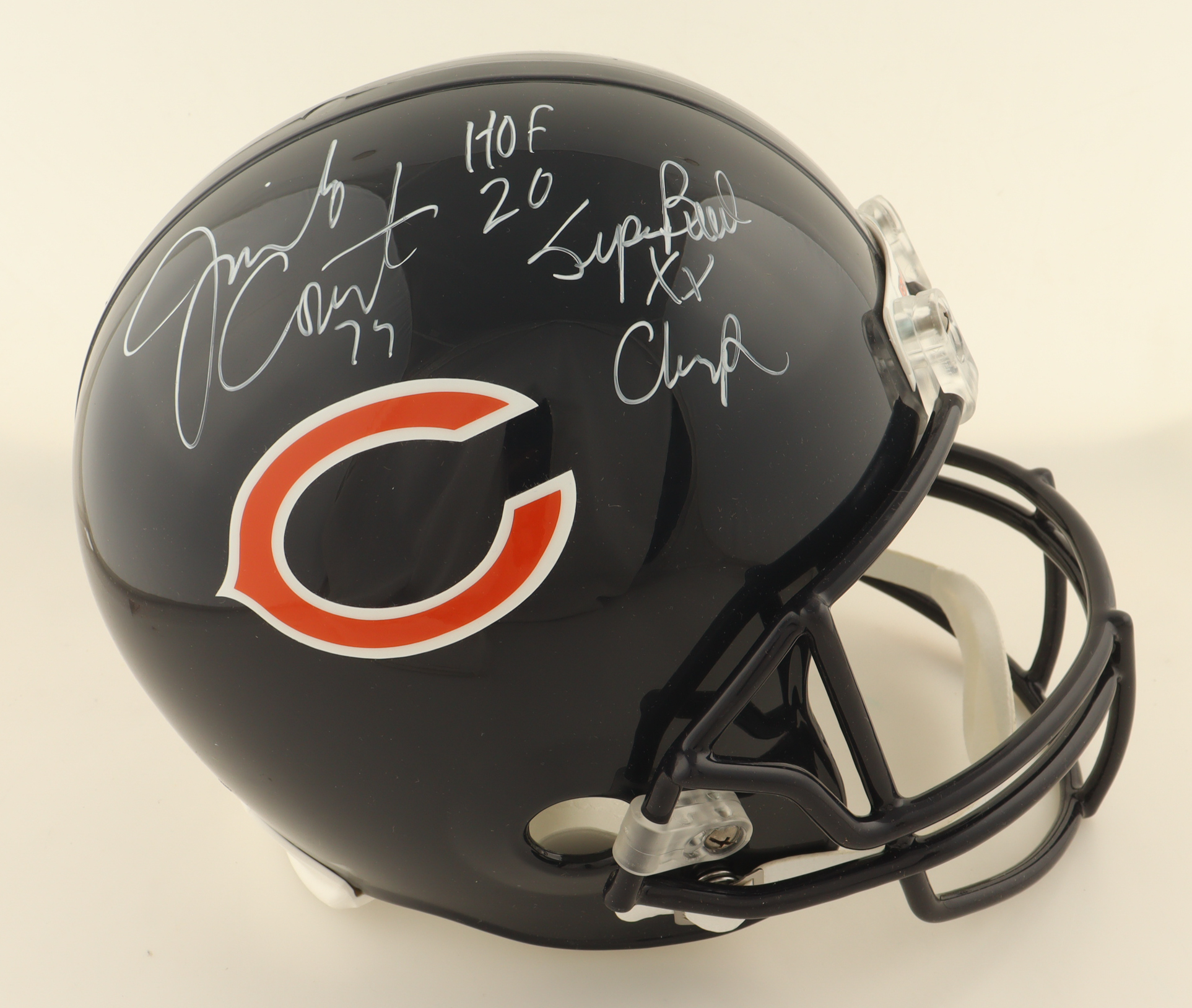 Jim Covert Signed Bears Full-Size Helmet Inscribed "HOF 20" & "Super Bowl XX Champs" (Beckett) at PristineAuction.com Jim Covert Signed Bears Full-Size Helmet Inscribed "HOF 20" & "Super Bowl XX Champs" (Beckett) at PristineAuction.com