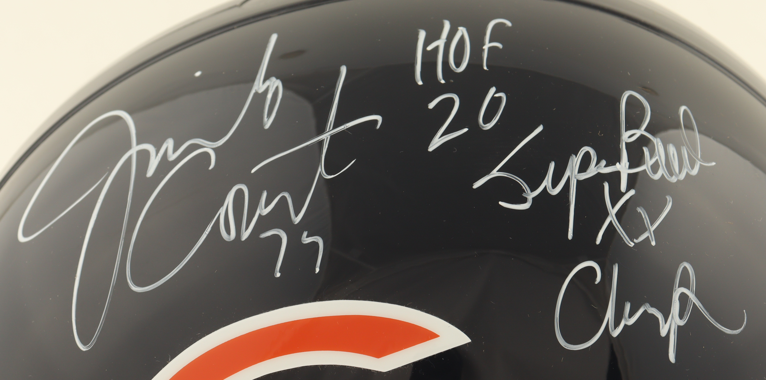 Jim Covert Signed Bears Full-Size Helmet Inscribed "HOF 20" & "Super Bowl XX Champs" (Beckett) at PristineAuction.com Jim Covert Signed Bears Full-Size Helmet Inscribed "HOF 20" & "Super Bowl XX Champs" (Beckett) at PristineAuction.com