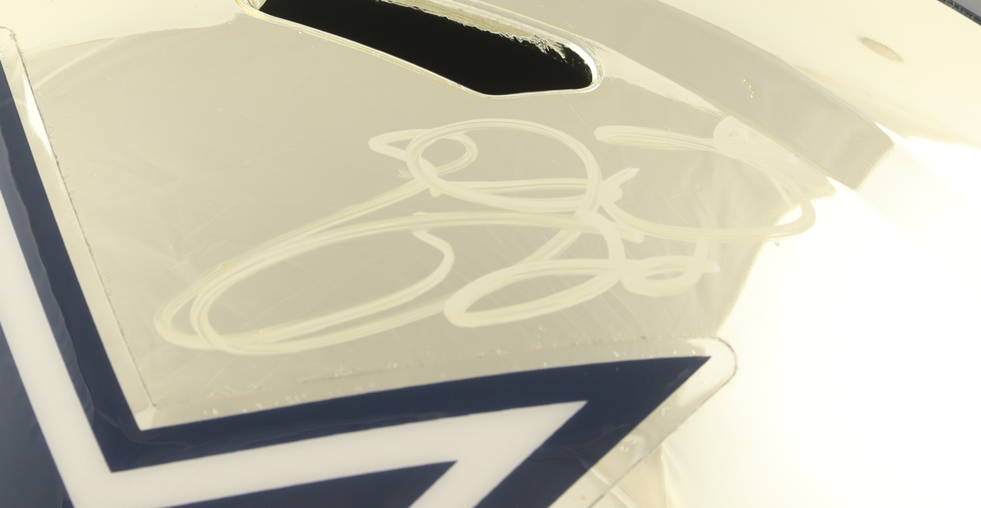 Emmitt Smith Signed Cowboys Full-Size Chrome Speed Helmet (Prova) at PristineAuction.com Emmitt Smith Signed Cowboys Full-Size Chrome Speed Helmet (Prova) at PristineAuction.com