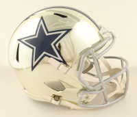 Emmitt Smith Signed Cowboys Full-Size Chrome Speed Helmet (Prova) at PristineAuction.com