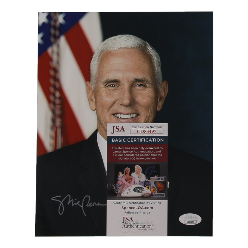 Mike Pence Signed 8x10 Photo (JSA) at PristineAuction.com Mike Pence Signed 8x10 Photo (JSA) at PristineAuction.com