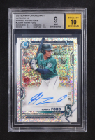Harry Ford 2021 Bowman Chrome Draft Autograph Sparkle Refractors #CDAHF #34/71 RC (BGS 9 | Auto Grade 10) at PristineAuction.com