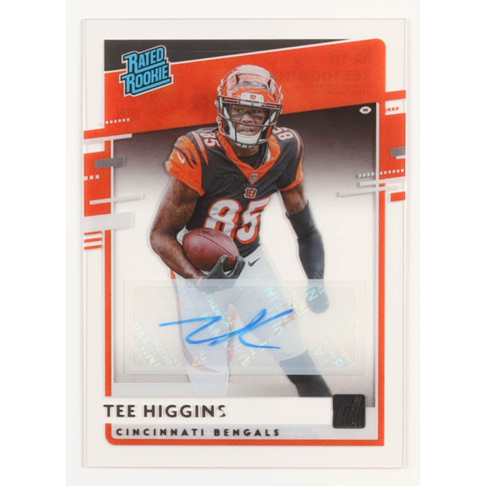 Tee Higgins 2020 Donruss Clearly Rated Rookie Autographs #11 RC at PristineAuction.com