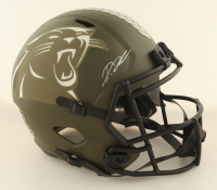 Diontae Johnson Signed Panthers Full-Size Salute to Service Alternate Speed Helmet (JSA) at PristineAuction.com