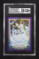 Jacob Wilson 2024 Bowman Sterling Prospect Autograph Purple Refractor #PAJW RC #116/120 (SGC 10 | Auto Grade 10) at PristineAuction.com
