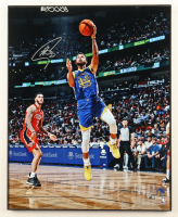 Steph Curry Signed Warriors Custom Framed 16x20 Photo (Fanatics) at PristineAuction.com