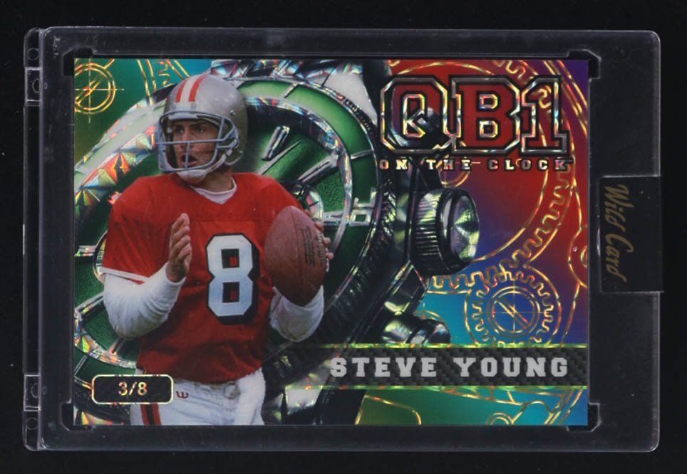 Steve Young 2024 Wild Card QB1 On The Clock #OCW-RB-SY2 #3/8 at PristineAuction.com Steve Young 2024 Wild Card QB1 On The Clock #OCW-RB-SY2 #3/8 at PristineAuction.com
